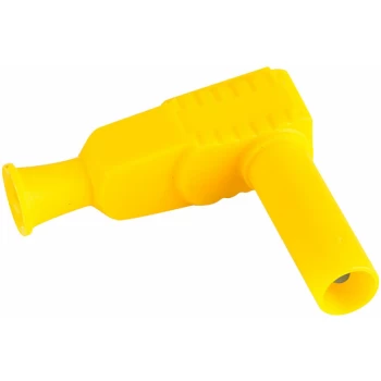 1067-J Right Angle Shrouded 4mm Plug Yellow - PJP