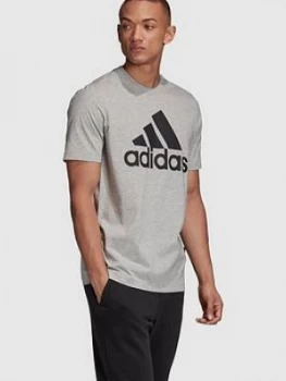 adidas Badge Of Sport T-Shirt - Grey Size M Men