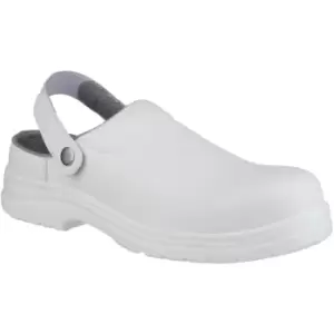 Amblers FS512 Unisex White Clog Safety Shoes (3 UK) (White) - White