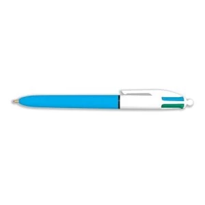 Bic 4 Colour Retractable Ballpoint Pen Blister Pack Assorted Colours of BlackBlueRedGreen