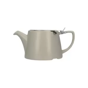 Ceramic Oval Teapot, Satin Grey, 750ml Gift Boxed