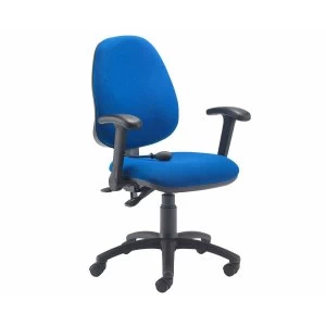 TC Office Calypso Twin Lever Ergonomic Chair with Lumbar Pump and Folding Arms, Royal Blue