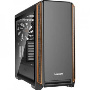 BeQuiet Silent Base 601 Midi tower PC casing Orange, Black 2 built-in fans, Insulated, Dust filter, Window