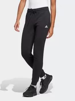 adidas Sportswear Essentials Linear French Terry Cuffed Joggers - Black/White Size M Women