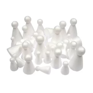 Major Brushes Polystyrene Puppets, Three Sizes Pack of 30