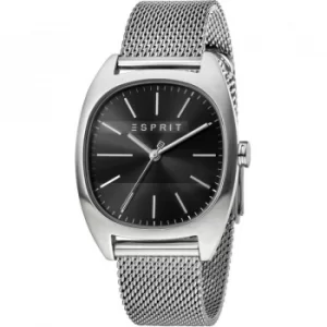 Esprit Infinity Mens Watch featuring a Stainless Steel Mesh Strap and Black Dial