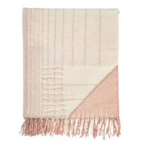 Katie Piper Confidence Stripe Woven Throw - Pink
