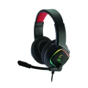MediaRange Gaming Wired 7.1 Surround Sound Headset with RGB Colour Mode Black/Red MRGS301