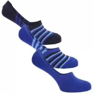 Floso Mens Invisible Trainer Socks (Pack Of 3) (UK 7-11/EUR 41-46) (Blue/Black)