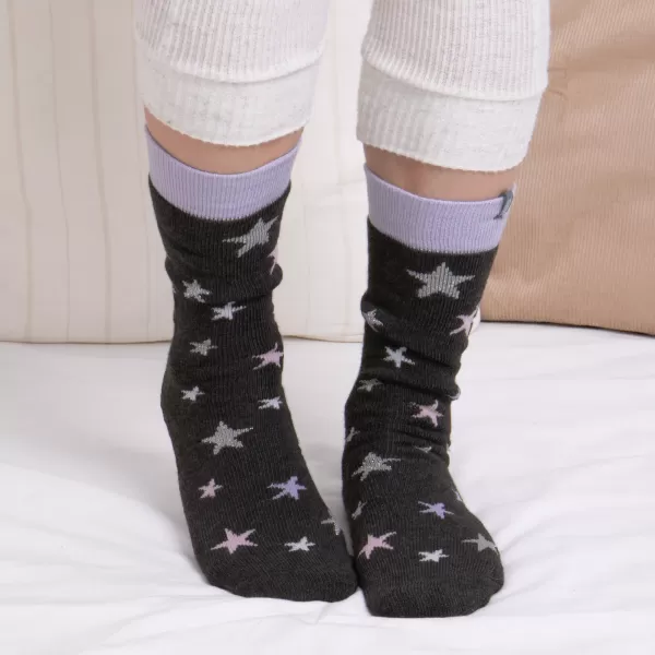 totes Set of 2 Original Penguin and Star Slipper Socks MultiColoured