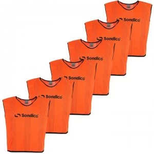 Sondico 6 Pack Mesh Hi Viz Training Bibs - Fluo Orange