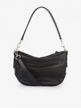 Mint Velvet Cecelia Black Leather Bag