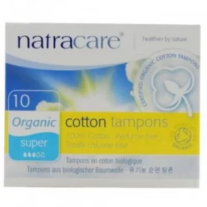 Natracare Organic Non-Applicator Tampons Super x 10