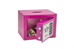 Phoenix cmpct Home Safe Electrnic Lock & dposit Slot Pink