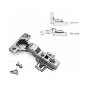 Soft Close Kitchen Clip-On Door Hinge Half Overlay 35mm - Without Euro Screw