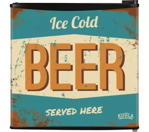 Kuhla 43L Vintage Beer Mini Fridge with Ice Box