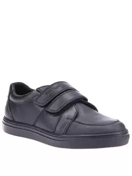 Hush Puppies Boys Santos Strap Back To School Shoes - Black, Size 10 Younger