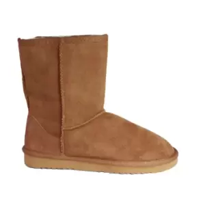Eastern Counties Leather Womens/Ladies Jodie Sheepskin Short Plain Boots (4 UK) (Chestnut)