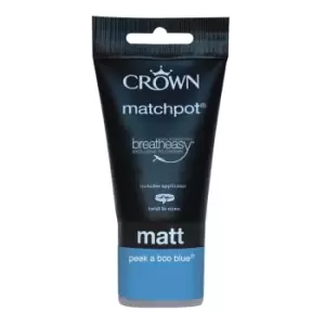 Crown Feature Wall Breatheasy Peek-A-Boo Blue - Matt Paint - 40ml Tester