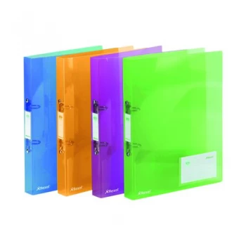 Rexel Ice 2 Ring Binder PP 25mm A4 Assorted Pack of 10 2102044