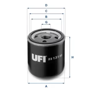UFI 23.131.00 Oil Filter Oil Spin-On