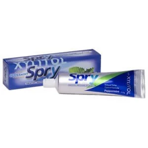 Spry Peppermint Xylitol Toothpaste No Fluoride 113g
