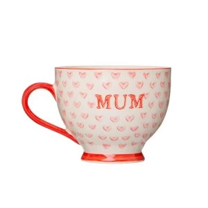 Sass & Belle Bohemian Red Hearts Mum Mug
