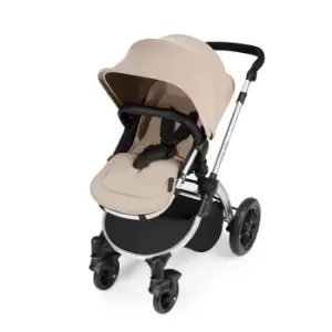 Ickle Bubba Stomp V3 i-Size Travel System with Isofix Base -Sand on Silver with Black Handles