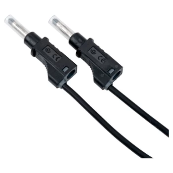PJP 2210/600 V-100 Black Electro 4mm Shrouded Stackable Test Lead ...
