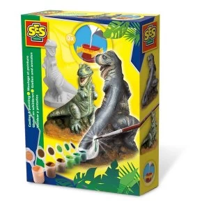 SES Creative - Childrens T-rex Casting and Painting Set (Multi-colour)