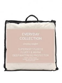 Everyday Collection Super Soft Teddy Fleece Mattress Protector