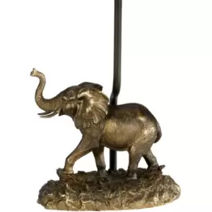 Elstead - LightBox Sabi Bronzed Patina Table Lamp, Elephant Statuette, Base Only