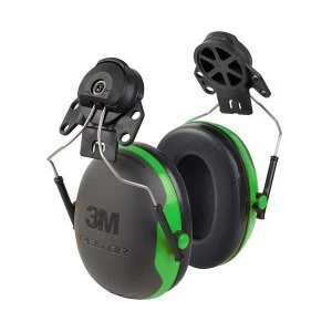 3M PELTOR X1P3 Helmet Mounted Ear Defender Headset SNR26 BlackGreen