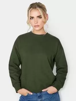 PixieGirl Petite Crew Neck Sweatshirt - Green, Size 14, Women