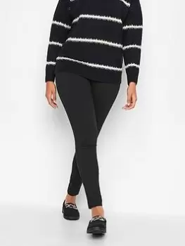 M&Co Black Skinny Bengaline Trouser, Black, Size 14, Inside Leg Regular, Women