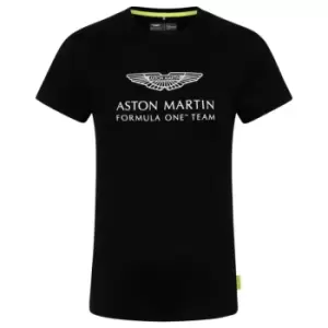 2021 Aston Martin Official Lifestyle Logo T-Shirt (Black)