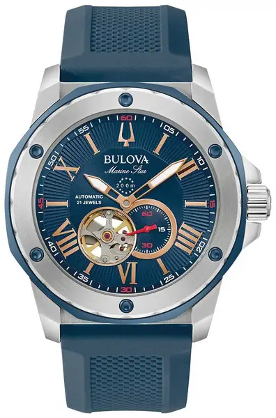 Bulova 98A282 Mens Marine Star| Automatic Blue Dial Watch