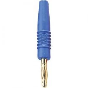 Straight blade plug Plug straight Pin diameter 4mm Blue Staeub