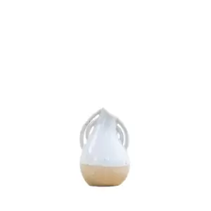 12cm White Organic Vase