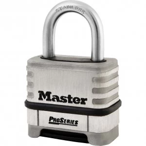 Masterlock Pro Series Stainless Steel Combination Padlock 57mm Standard
