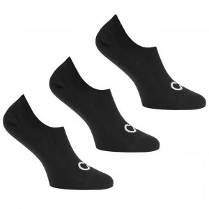 Calvin Klein 3 Pack Trainer Liner Socks - Black
