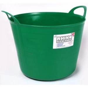 Rhino 40 Litre Heavy Duty Flexi Flexible Garden Container Storage Bucket Tub - Light Green