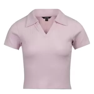 Golddigga Rib Polo Shirt - Pink