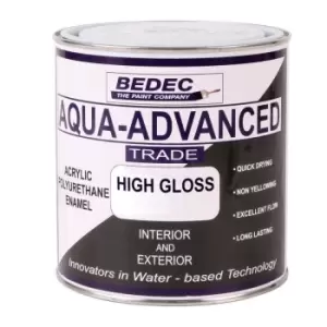 Bedec - Aqua Advanced Paint Gloss - Brilliant White - 1 Litre - Brilliant White
