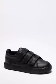 Kickers Boys Tovni Trip School Shoes - Black - Size: 10 Junior