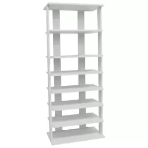 Techstyle Stacked 7 Tier Free Standing Storage Shelf White