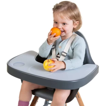 Childhome - Silicone Feeding Tray with Cover Evolu Anthracite - Multicolour