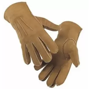 Eastern Counties Leather Womens/Ladies 3 Point Stitch Detail Sheepskin Gloves (L) (Camel)
