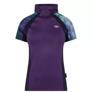 Horseware Aveen Short Sleeve Zip Top Ladies - Purple