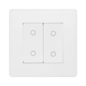 BG Evolve Pearl White 200W Double Touch Dimmer Switch 2-Way Master - PCDCLTDM2W